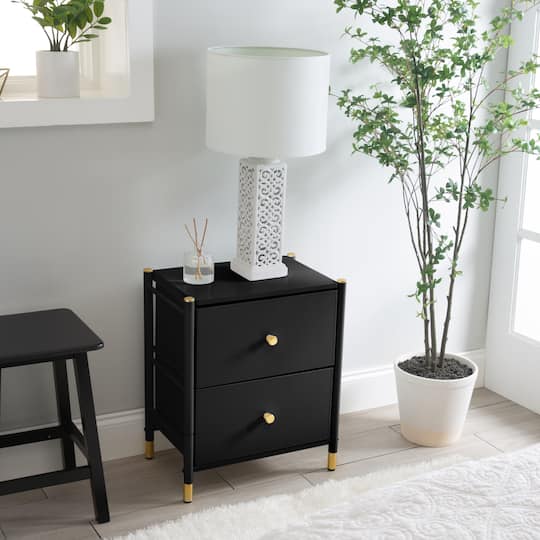 Simplify 2 Drawer Luxury Nightstand